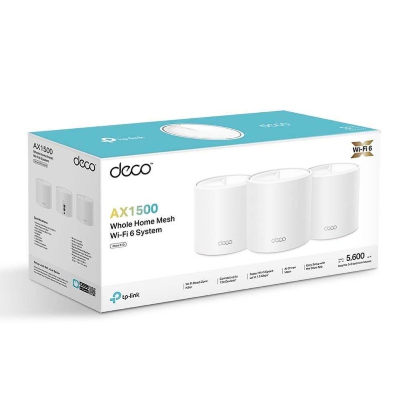TP-LINK Deco X10 v1 Access Point Wi‑Fi 6 Dual Band (2.4 & 5GHz) σε Τριπλό Kit Λευκό