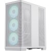 APNX C1 Gaming Midi Tower Κουτί Υπολογιστή με Πλαϊνό Παράθυρο και RGB Φωτισμό Λευκό