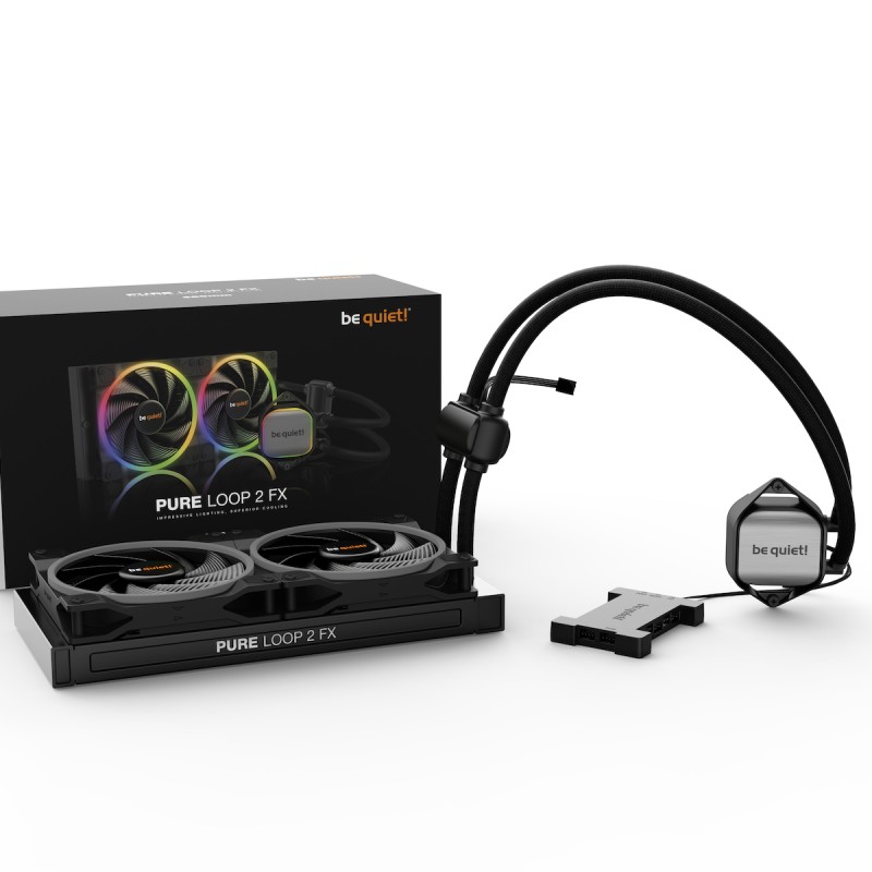 Be Quiet PURE LOOP 2 FX Υδρόψυξη Επεξεργαστή Διπλού Ανεμιστήρα 140mm για Socket AM4/AM5/1700/1200/115x με ARGB Φωτισμό