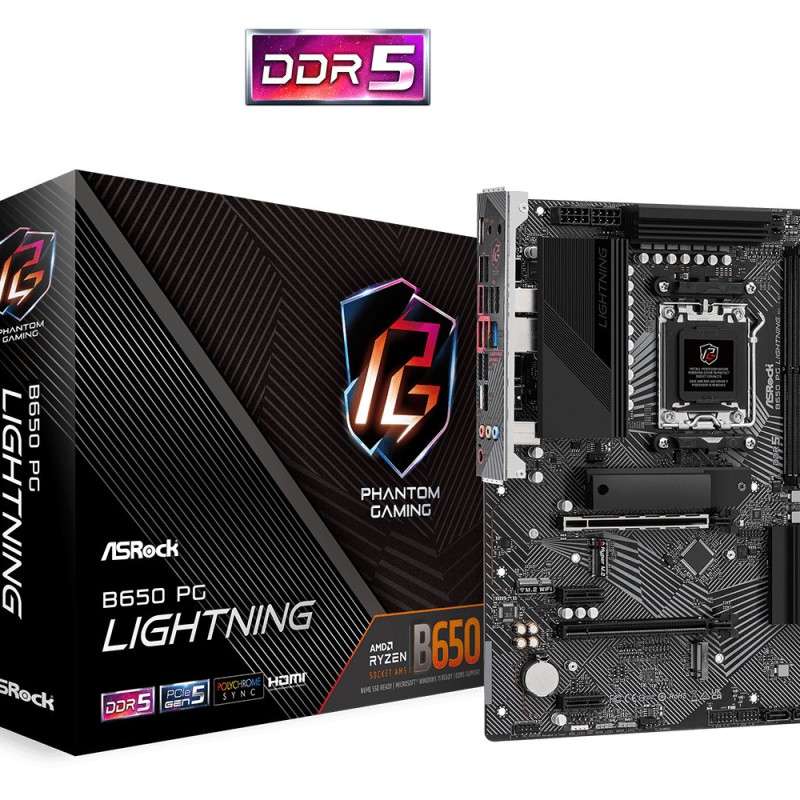 ASRock B650 PG Lightning Motherboard ATX με AMD AM5 Socket