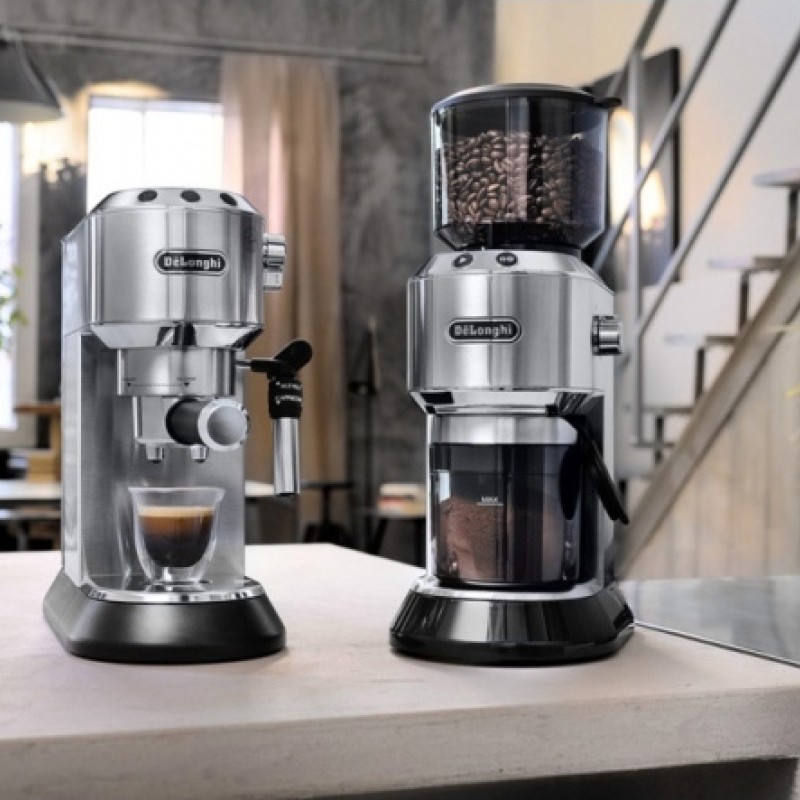 De'Longhi Dedica Pump Μηχανή Espresso 1300W Πίεσης 15bar Ασημί