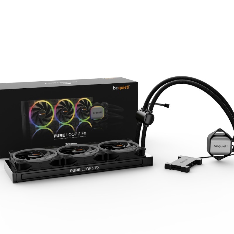 Be Quiet PURE LOOP 2 FX Υδρόψυξη Επεξεργαστή Τριπλού Ανεμιστήρα 120mm για Socket AM4/AM5/1700/1200/115x με ARGB Φωτισμό