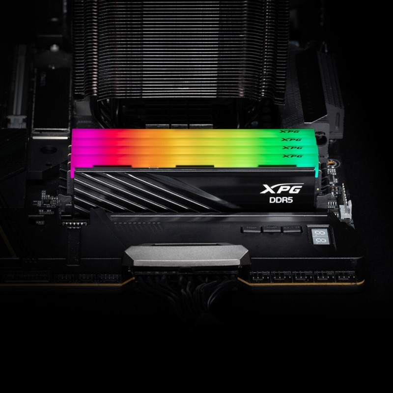 Adata Lancer RGB DDR5 32GB RAM με 2x16GB Modules και Ταχύτητα 6000 για Desktop AX5U6000C3016G-DTLABRBK