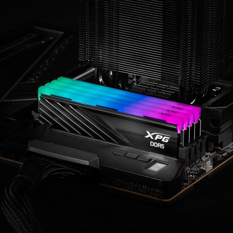Adata Lancer RGB DDR5 32GB RAM με 2x16GB Modules και Ταχύτητα 6000 για Desktop AX5U6000C3016G-DTLABRBK