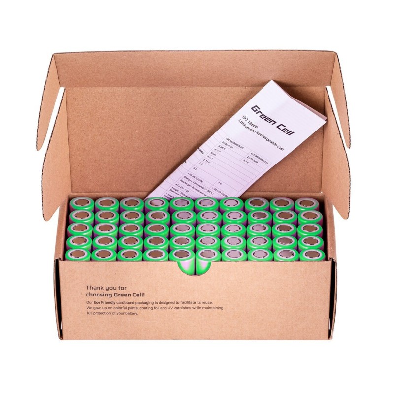 Green Cell 50gc18650nmc29 Household Battery Rechargeable 18650 Lithium-ion Li-ion Battery