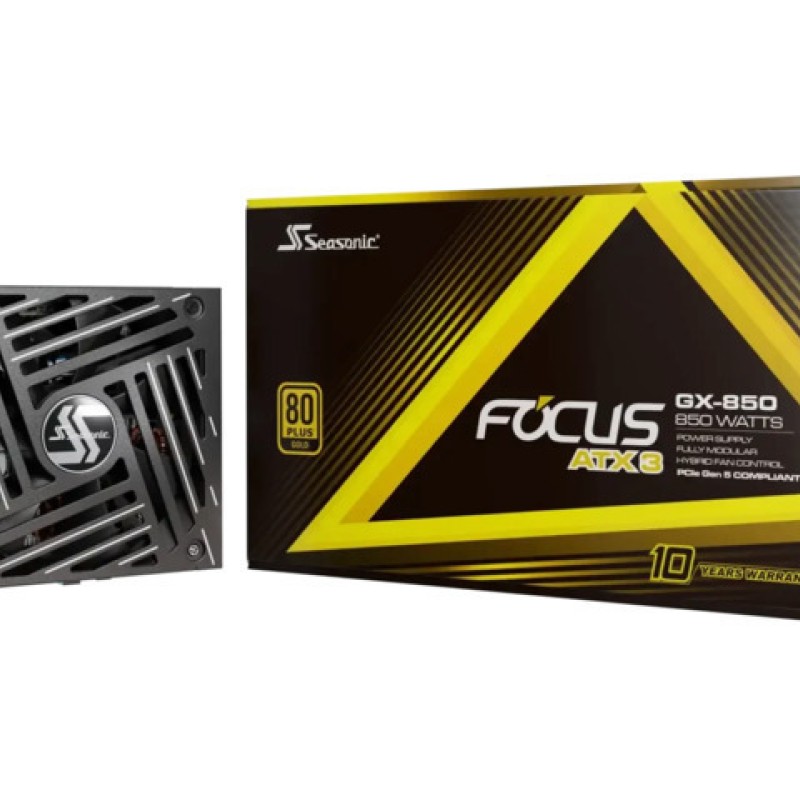 Seasonic Focus GX ATX3.1 2024 850W Μαύρο Τροφοδοτικό Υπολογιστή Full Modular 80 Plus Gold