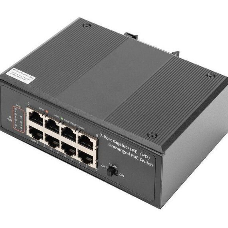 Digitus DN-651113 Unmanaged PoE+ Switch με 7 Θύρες Ethernet και 7 SFP Θύρες
