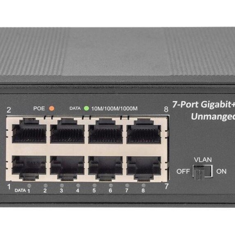 Digitus DN-651113 Unmanaged PoE+ Switch με 7 Θύρες Ethernet και 7 SFP Θύρες