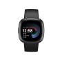 Fitbit Versa 4 Aluminium 41mm Αδιάβροχο Smartwatch με Παλμογράφο (Μαύρο)