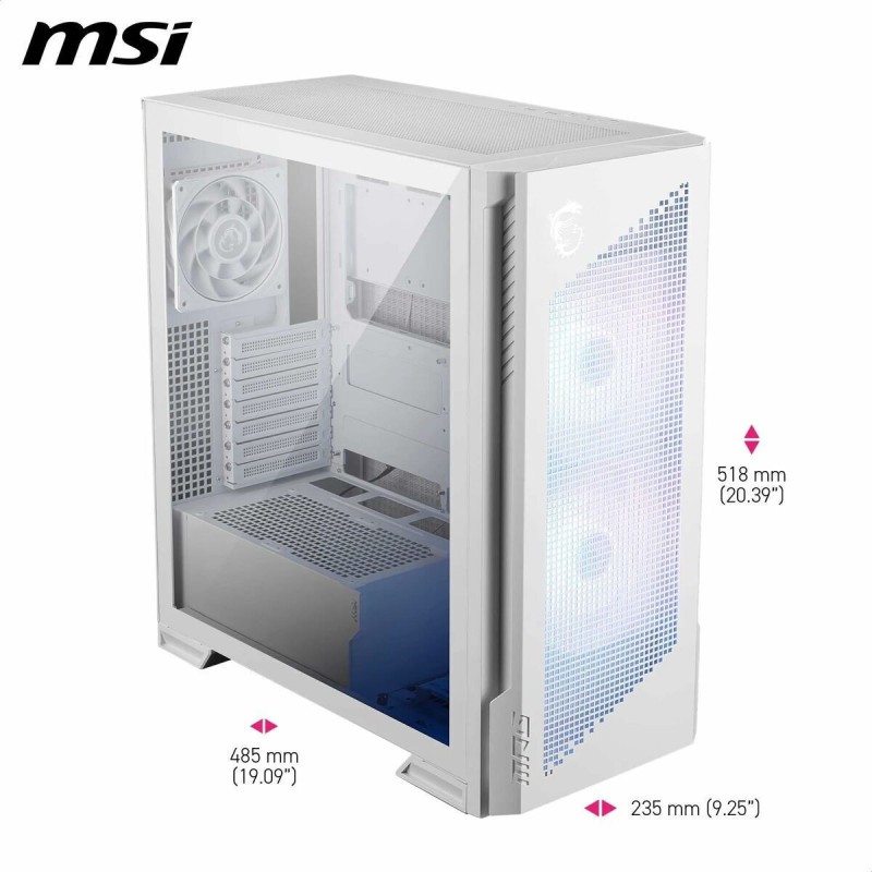 MSI MPG VELOX 300R AIRFLOW PZ Midi Tower Κουτί Υπολογιστή με ARGB Φωτισμό Λευκό