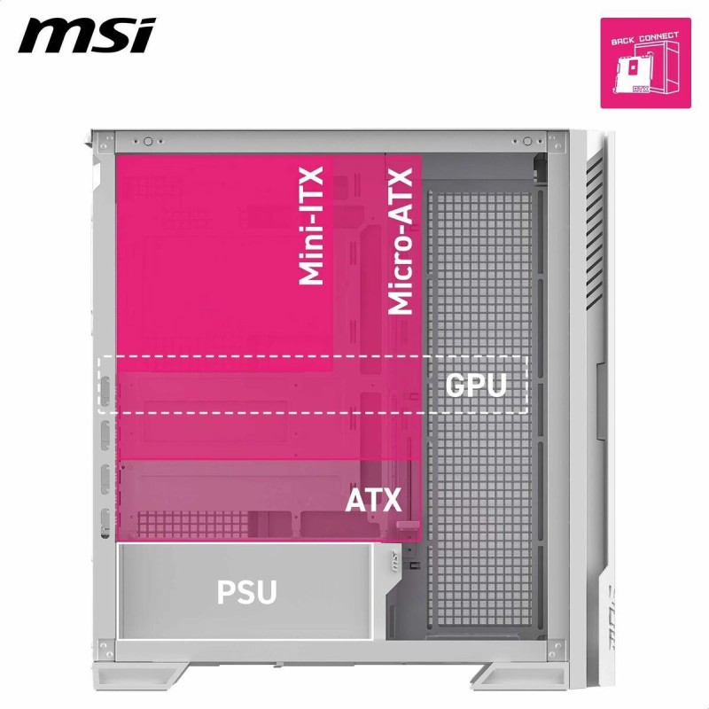 MSI MPG VELOX 300R AIRFLOW PZ Midi Tower Κουτί Υπολογιστή με ARGB Φωτισμό Λευκό