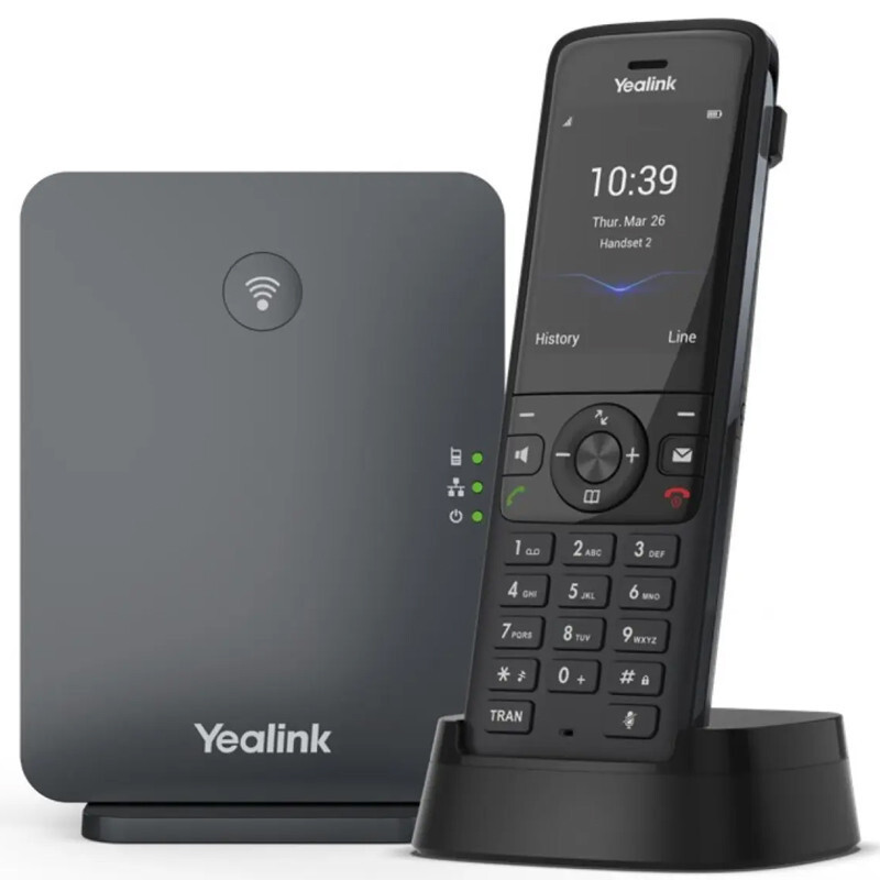 Yealink W78P Ασύρματο Τηλέφωνο IP 10 γραμμών Μαύρο