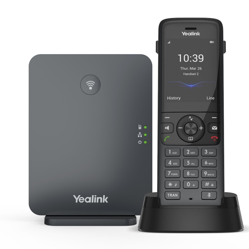 Yealink W78P Ασύρματο Τηλέφωνο IP 10 γραμμών Μαύρο