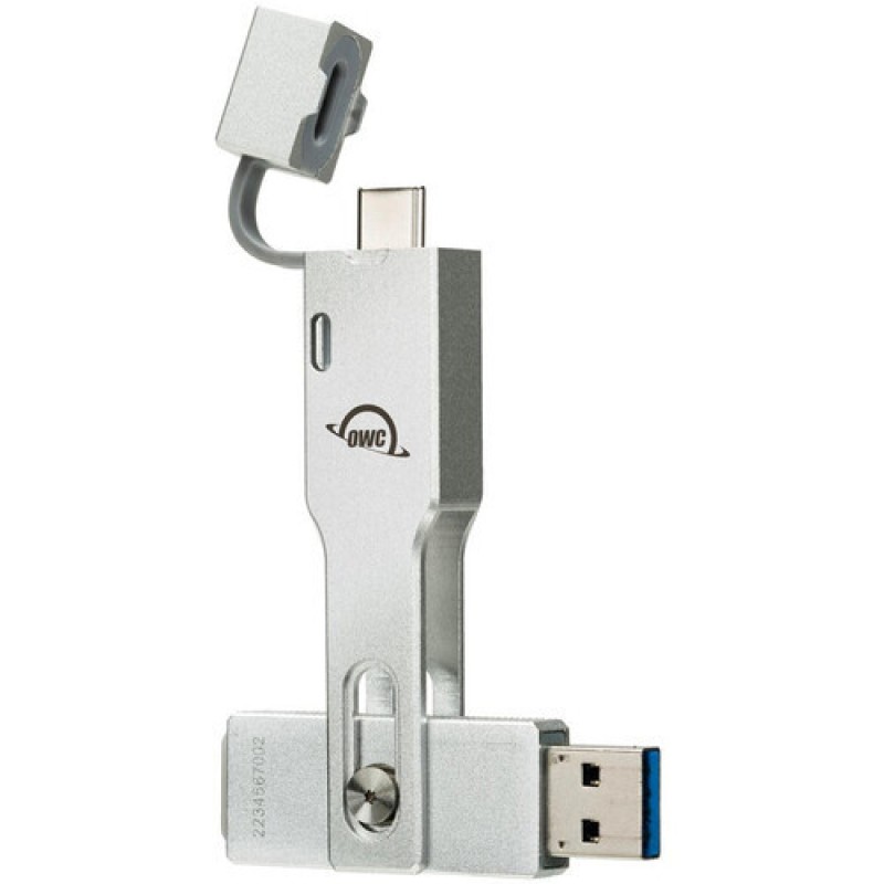 OWC Envoy Pro Mini 1.0TB USB 3.2 SSD Stick με σύνδεση USB-A & USB-C Ασημί