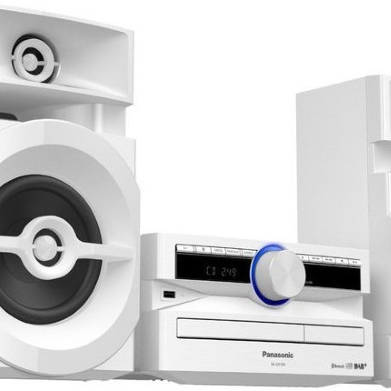 Panasonic Ηχοσύστημα 2.0 SC-UX104 SC-UX104EG-W 300W με CD / Digital Media Player και Bluetooth Λευκό