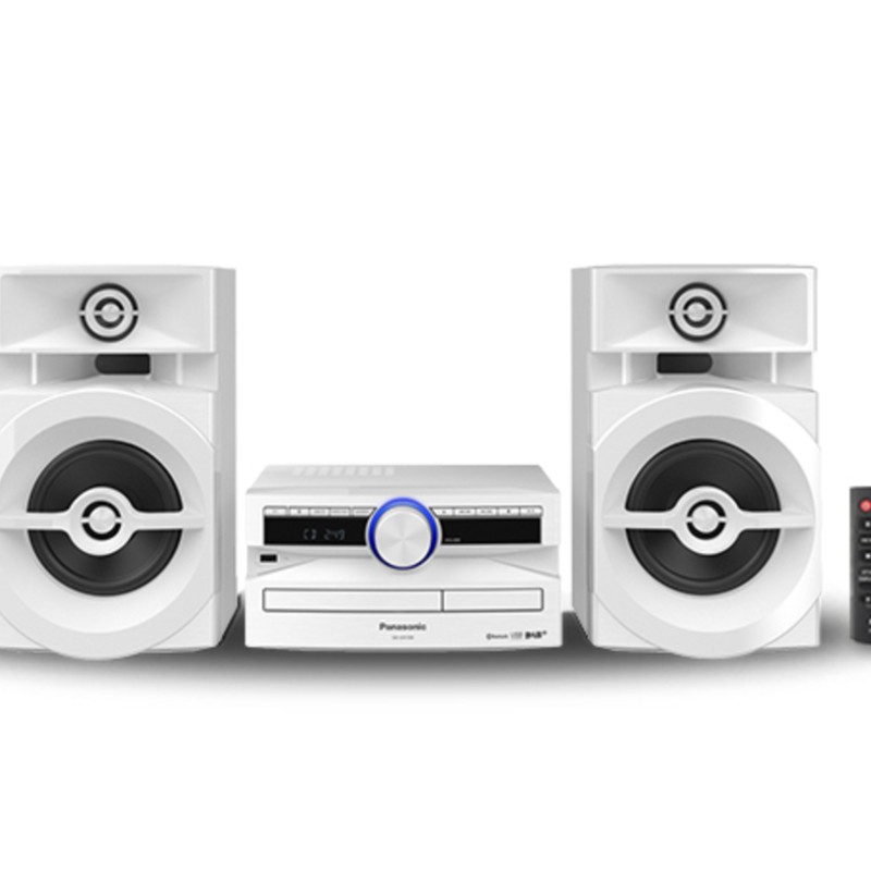 Panasonic Ηχοσύστημα 2.0 SC-UX104 SC-UX104EG-W 300W με CD / Digital Media Player και Bluetooth Λευκό