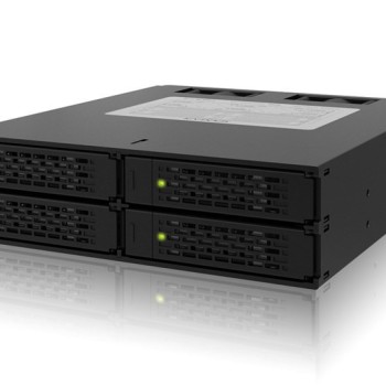 Icy Dock ToughArmor 4x 2.5Inch SATA 6Gbps/SAS HDD/SSD Mobile Rack/Cage in 1x external 5.25Inch bay Μαύρο (MB994SP-4S)