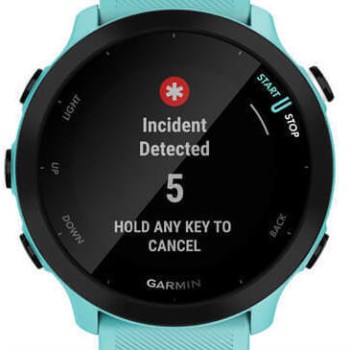 Garmin Forerunner 55 42mm Αδιάβροχο Smartwatch με Παλμογράφο (Aqua)