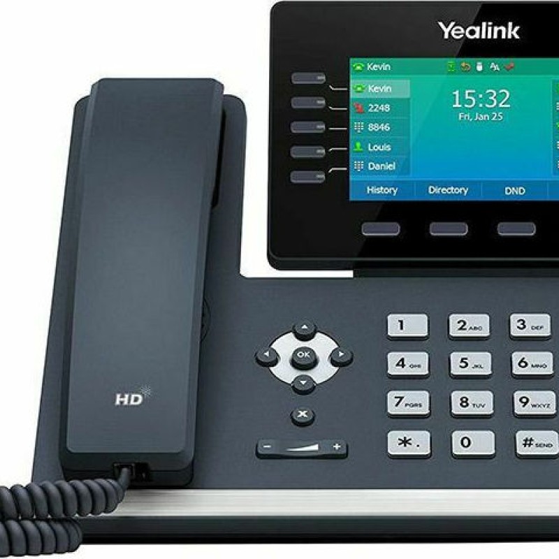 Yealink SIP-SIP-T54W Ενσύρματο Τηλέφωνο IP 16 γραμμών Μαύρο