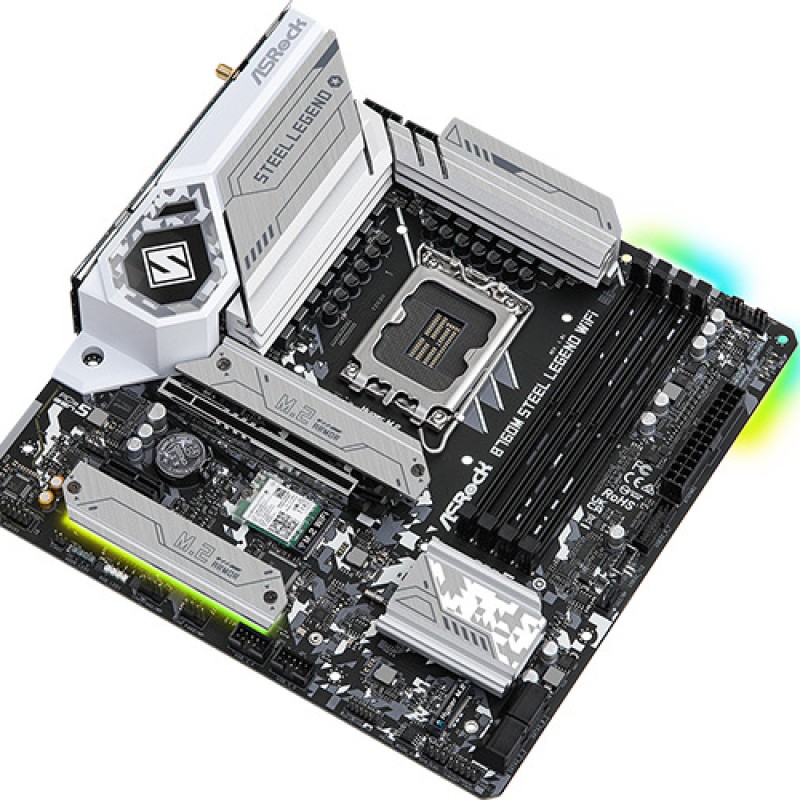 ASRock B760M Steel Legend WiFi Motherboard Micro ATX με Intel 1700 Socket