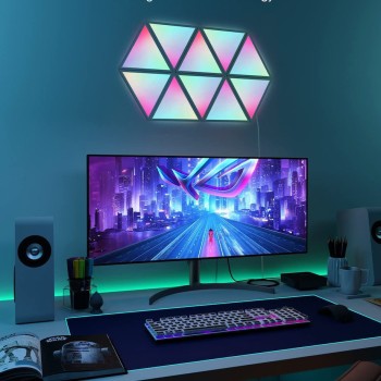 Govee Διακοσμητικό Φωτιστικό με Φωτισμό RGB Hexagon LED Λευκό 10τμχ B6067301