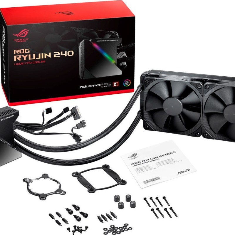 Asus ROG Ryujin 240 Υδρόψυξη Επεξεργαστή Διπλού Ανεμιστήρα 120mm για Socket AM4/1200/115x με RGB Φωτισμό