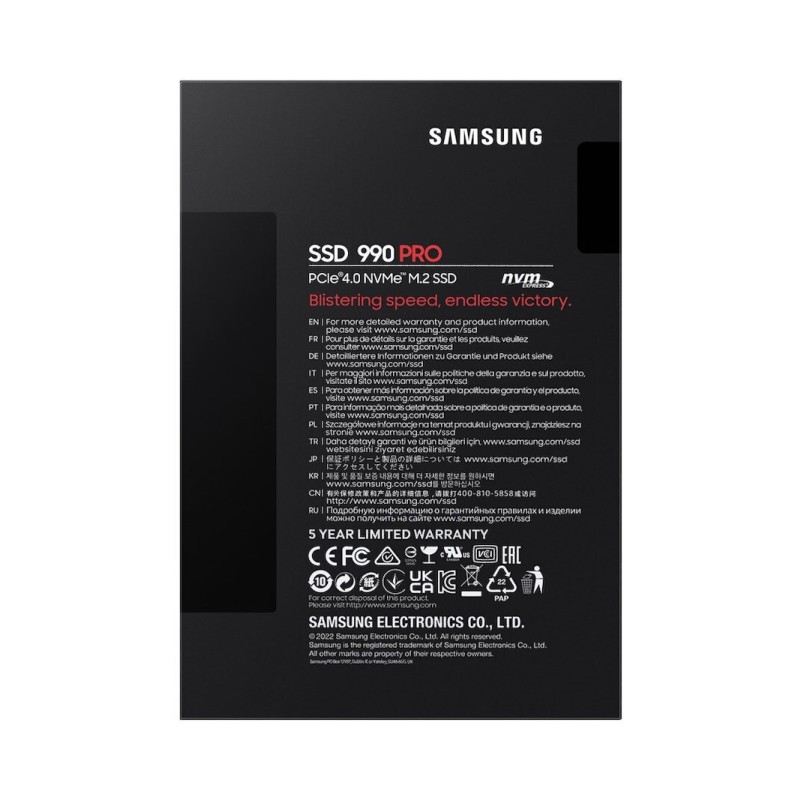 Samsung 990 PRO SSD 2TB M.2 NVMe PCI Express 4.0 MZ-V9P2T0BW