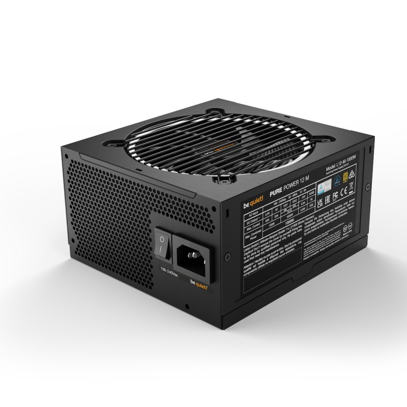 Be Quiet Pure Power 12 M 1000W Μαύρο Τροφοδοτικό Υπολογιστή Full Modular 80 Plus Gold