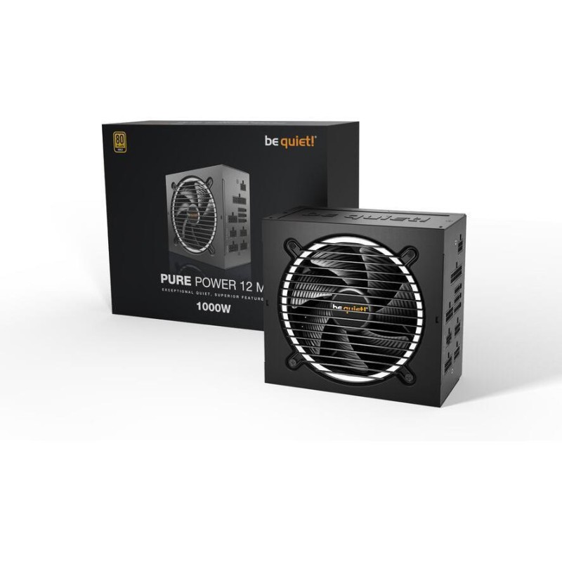 Be Quiet Pure Power 12 M 1000W Μαύρο Τροφοδοτικό Υπολογιστή Full Modular 80 Plus Gold