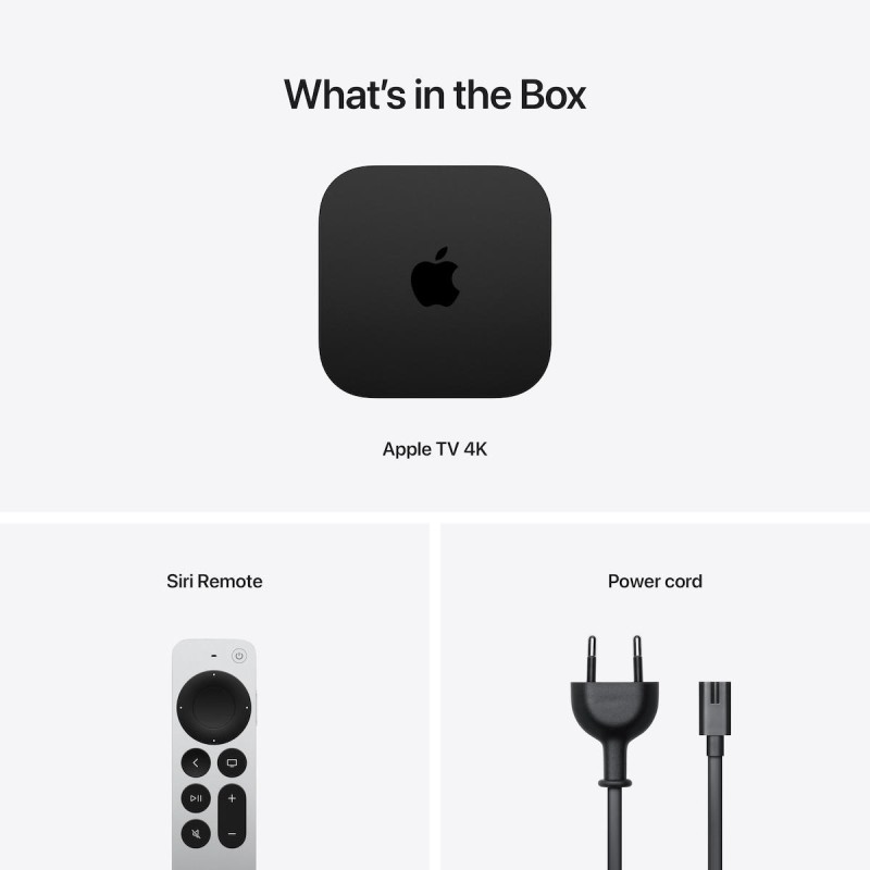 Apple TV Box 4K (3rd generation) MN873 4K UHD με WiFi και 64GB Αποθηκευτικό Χώρο με Λειτουργικό tvOS και Siri