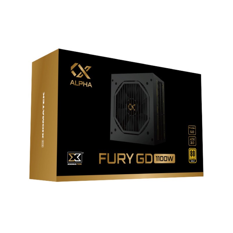 Xigmatek Fury 1100W Μαύρο Τροφοδοτικό Υπολογιστή Full Modular 80 Plus Gold