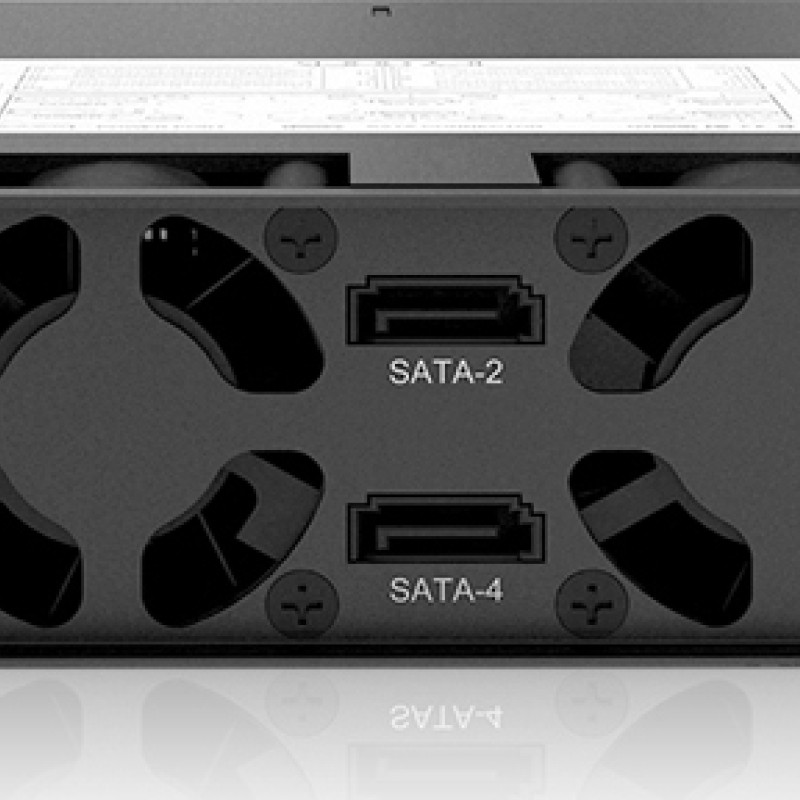 Icy Dock ToughArmor Rugged Full Metal 4 Bay 2.5 Inch SATA/SAS HDD And SDD Backplane Cage with locking Trays for External 5.25 Inch Bay Μαύρο (MB994SK-1B)