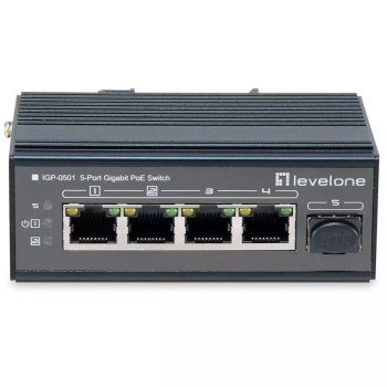 Level One IGP-0501 Unmanaged L2 PoE++ Switch με 4 Θύρες Gigabit (1Gbps) Ethernet και 1 SFP Θύρα