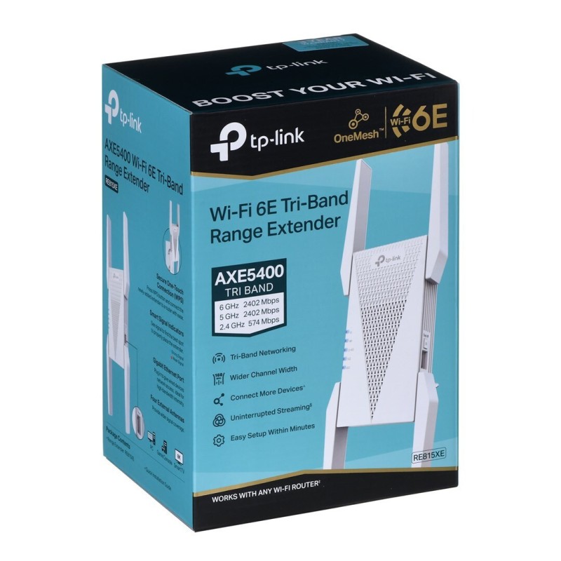 TP-LINK RE815XE v1 Mesh WiFi Extender Tri Band (2.4 & 5 & 5GHz) 5400Mbps