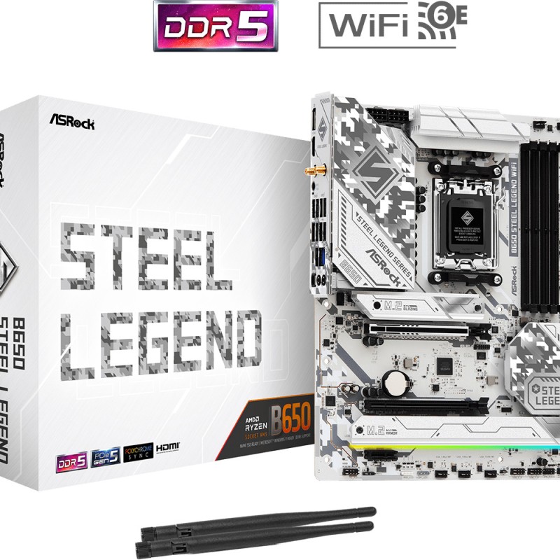 ASRock B650 Steel Legend WiFi Motherboard ATX με AMD AM5 Socket