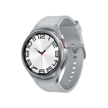 Samsung Galaxy Watch6 Classic Bluetooth Stainless Steel 47mm Αδιάβροχο με Παλμογράφο (Silver)
