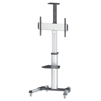 Manhattan Aluminum Height-Adjustable Multimedia Βάση Τηλεόρασης Δαπέδου έως 70