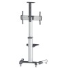 Manhattan Aluminum Height-Adjustable Multimedia Βάση Τηλεόρασης Δαπέδου έως 70