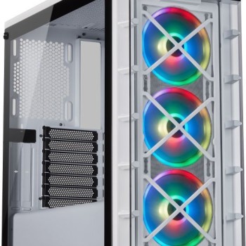 Corsair iCUE 465X RGB Gaming Midi Tower Κουτί Υπολογιστή με Πλαϊνό Παράθυρο Λευκό