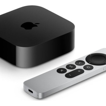 Apple TV Box 4K (3rd generation) MN893 4K UHD με WiFi και 128GB Αποθηκευτικό Χώρο με Λειτουργικό tvOS και Siri