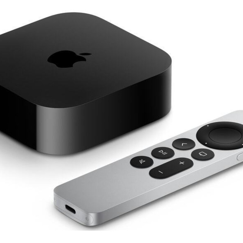 Apple TV Box 4K (3rd generation) MN893 4K UHD με WiFi και 128GB Αποθηκευτικό Χώρο με Λειτουργικό tvOS και Siri
