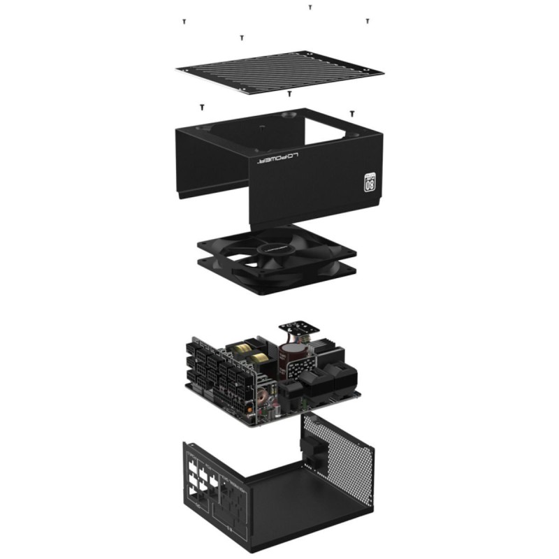 LC-Power LC1000P V3.0 1000W Μαύρο Τροφοδοτικό Υπολογιστή Full Modular 80 Plus Platinum