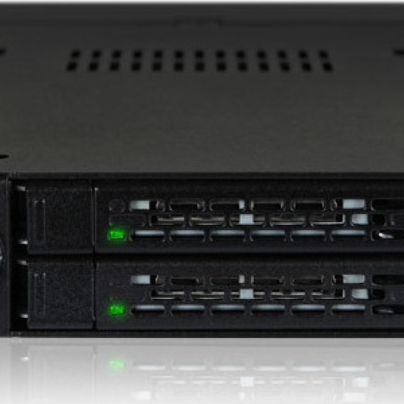 Icy Dock ToughArmor Rugged Full Metal Dual Bay RAID 2.5 Inch SATA HDD/SSD Mobile Rack for External 3.5 Inch Drive Bay Μαύρο (MB992SKR-B)