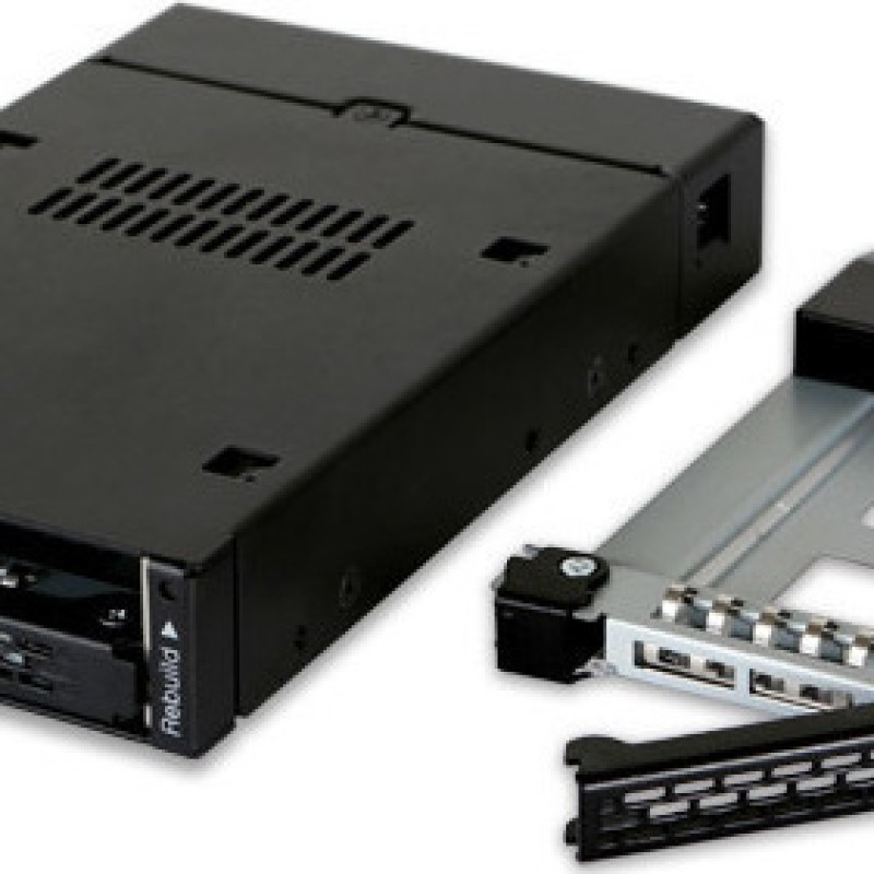 Icy Dock ToughArmor Rugged Full Metal Dual Bay RAID 2.5 Inch SATA HDD/SSD Mobile Rack for External 3.5 Inch Drive Bay Μαύρο (MB992SKR-B)