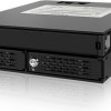 Icy Dock ToughArmor Rugged Full Metal 2-Bay 2.5 Inch SAS/SATA HDD/SSD Backplane Cage with Slim ODD Tray and Locking Trays for External 5.25 Inch Bay Μαύρο (MB994IKO-3SB)