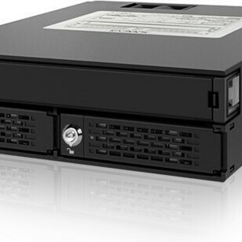 Icy Dock ToughArmor Rugged Full Metal 2-Bay 2.5 Inch SAS/SATA HDD/SSD Backplane Cage with Slim ODD Tray and Locking Trays for External 5.25 Inch Bay Μαύρο (MB994IKO-3SB)
