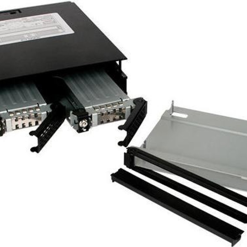 Icy Dock ToughArmor Rugged Full Metal 2-Bay 2.5 Inch SAS/SATA HDD/SSD Backplane Cage with Slim ODD Tray and Locking Trays for External 5.25 Inch Bay Μαύρο (MB994IKO-3SB)