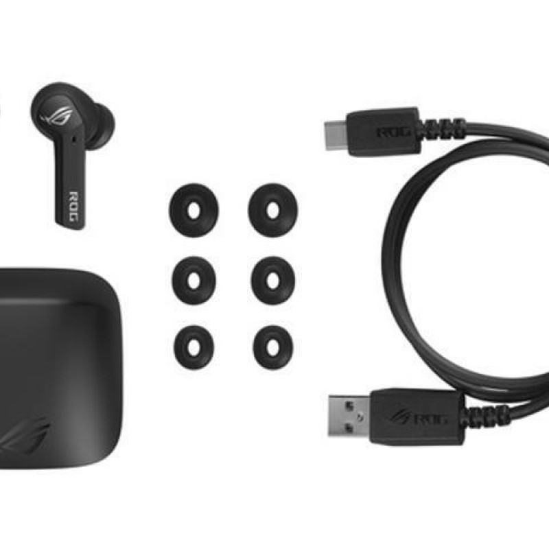 Asus ROG Cetra SpeedNova In-ear Bluetooth Handsfree Ακουστικά με Αντοχή στον Ιδρώτα και Θήκη Φόρτισης Midnight Black