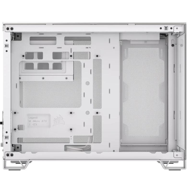 Corsair 2500X Gaming Micro Tower Κουτί Υπολογιστή με Πλαϊνό Παράθυρο White/Satin Gray Aluminum