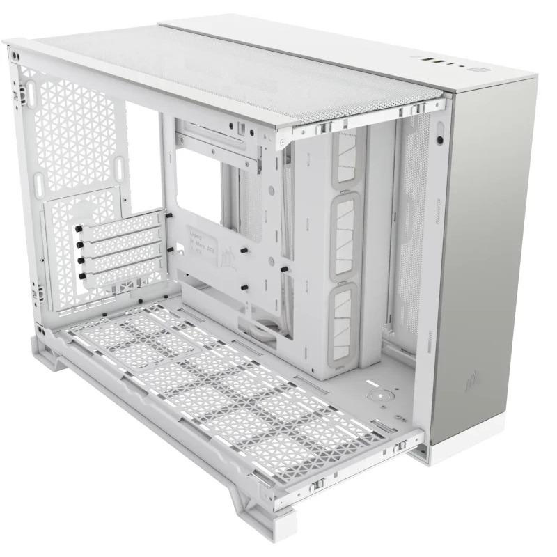 Corsair 2500X Gaming Micro Tower Κουτί Υπολογιστή με Πλαϊνό Παράθυρο White/Satin Gray Aluminum